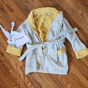 Cozy Earth Windowpane Resort Robe Size Large Sunny Sky